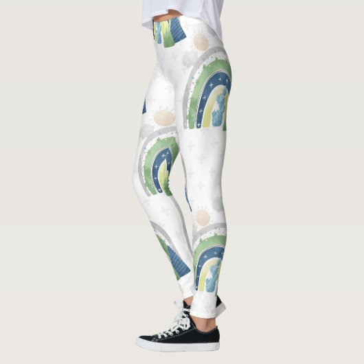 Watercolor Rainbow-Muster Leggings (Links)