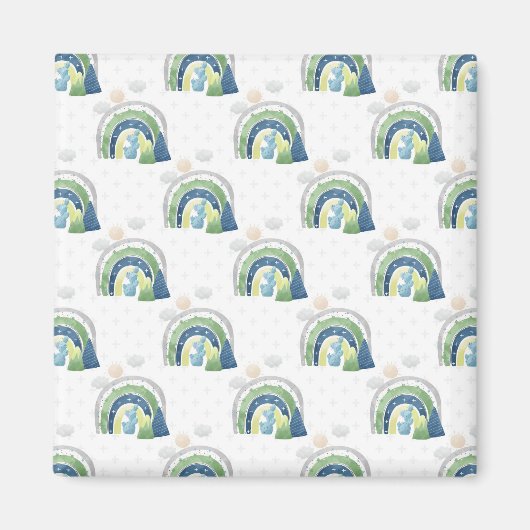 Watercolor Rainbow-Muster Magnet (Vorne)