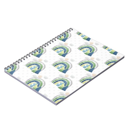 Watercolor Rainbow-Muster Notizblock (Linke Seite)