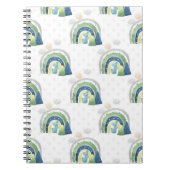 Watercolor Rainbow-Muster Notizblock (Vorderseite)