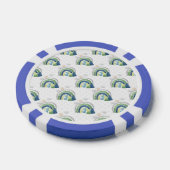 Watercolor Rainbow-Muster Pokerchips (Einzeln)
