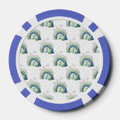 Watercolor Rainbow-Muster Pokerchips (Rückseite)