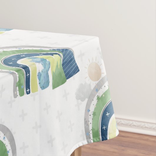 Watercolor Rainbow-Muster Tischdecke (Beispiel)