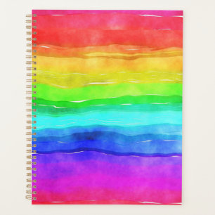 Watercolor Rainbow Strips Designplaner Planer