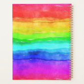 Watercolor Rainbow Strips Designplaner Planer (Rückseite)