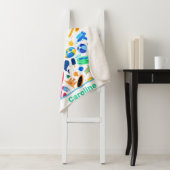 Watercolor Rainbow Summer Fun Kids Pattern Sherpadecke (Beispiel)