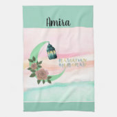 Watercolor Ramadan Crescent Moon – Customizable Geschirrtuch (Vertikal)