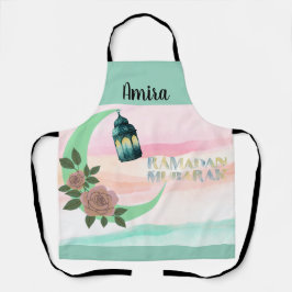 Watercolor Ramadan Kitchen Apron – Customizable Schürze