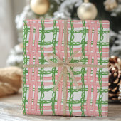 Watercolor Red and Green Whimsical Plaid Geschenkpapier