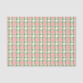 Watercolor Red and Green Whimsical Plaid Seidenpapier (Vorderseite)