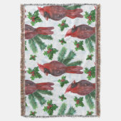 Watercolor Red Cardinal Bird Decke (Vorderseite Vertikal)