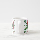 Watercolor Red Cardinal Bird Espressotasse (Rückseite)