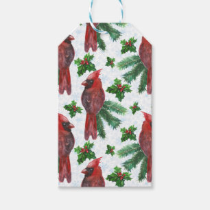 Watercolor Red Cardinal Bird Geschenkanhänger