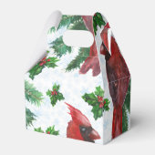 Watercolor Red Cardinal Bird Geschenkschachtel (Rückseite)