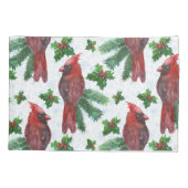 Watercolor Red Cardinal Bird Kissenbezug (Rückseite)