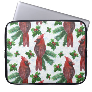 Watercolor Red Cardinal Bird Laptopschutzhülle
