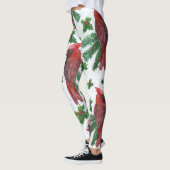 Watercolor Red Cardinal Bird Leggings (Links)
