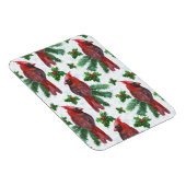 Watercolor Red Cardinal Bird Magnet (Rechte Seite)