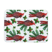 Watercolor Red Cardinal Bird Magnet (Horizontal)