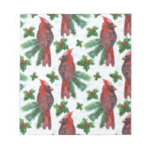 Watercolor Red Cardinal Bird Notizblock (Vorderseite)