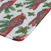 Watercolor Red Cardinal Bird Schneidebrett (Ecke)