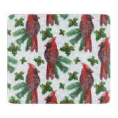 Watercolor Red Cardinal Bird Schneidebrett (Vorderseite)