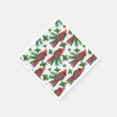 Watercolor Red Cardinal Bird Serviette (Ecke)