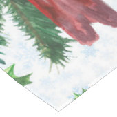 Watercolor Red Cardinal Bird Tischdecke (Schrägansicht)