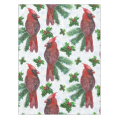 Watercolor Red Cardinal Bird Tischdecke (Vorderseite)