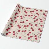 Watercolor Red Cherries – Modern – Valentine Geschenkpapier (Ungerollt)