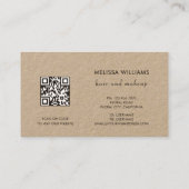 Watercolor Red Cherry Blossoms Kraft Paper Visitenkarte (Rückseite)