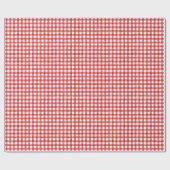 Watercolor Red Gingham Geschenkpapier (Flach)