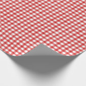 Watercolor Red Gingham Geschenkpapier (Ecke)