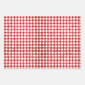 Watercolor Red Gingham Geschenkpapier Set (Vorderseite 2)