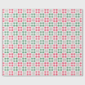 Watercolor Red & Green Christmas Tiles Geschenkpapier (Flach)