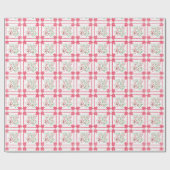 Watercolor Red & Green Christmas Tiles Geschenkpapier (Flach)