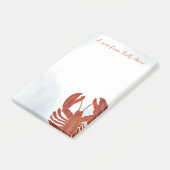 Watercolor Red Lobster Personalized  Post-it Klebezettel (angewinkelt)