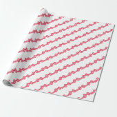 Watercolor Red Polka Dot Bow Christmas Geschenkpapier (Ungerollt)