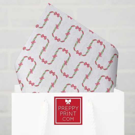 Watercolor Red Polka Dot Bow Christmas Seidenpapier