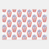 Watercolor Red White & Blue Patriotic Ginger Jar Geschenkpapier Set (Vorderseite 2)