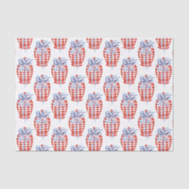 Watercolor Red White & Blue Patriotic Ginger Jar Seidenpapier