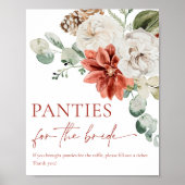 Watercolor Red Winter Christmas Panty Game Poster (Vorne)