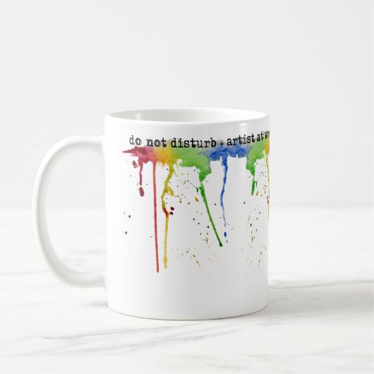 Watercolor-Regenbogen *Artist* Tasse (Links)