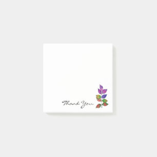 Watercolor-Regenbogen-Blätter Post-it Klebezettel