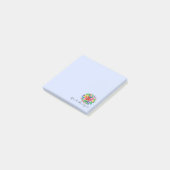 Watercolor-Regenbogen-Blumen Post-it Klebezettel (angewinkelt)