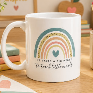 Watercolor-Regenbogen-Lehrkraft Anerkennung Kaffeetasse