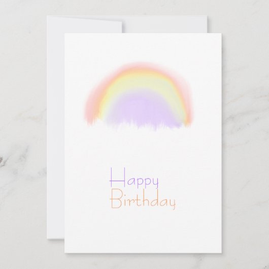 Watercolor Regenbogen Moderne Geburtstagskarte für (Vorderseite)