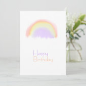 Watercolor Regenbogen Moderne Geburtstagskarte für (Stehend Vorderseite)