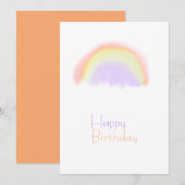 Watercolor Regenbogen Moderne Geburtstagskarte für (Vorne/Hinten)