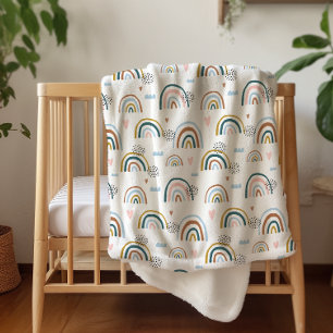 Watercolor-Regenbogen-Muster-Sherpa-Decke Sherpadecke